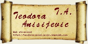 Teodora Anisijević vizit kartica